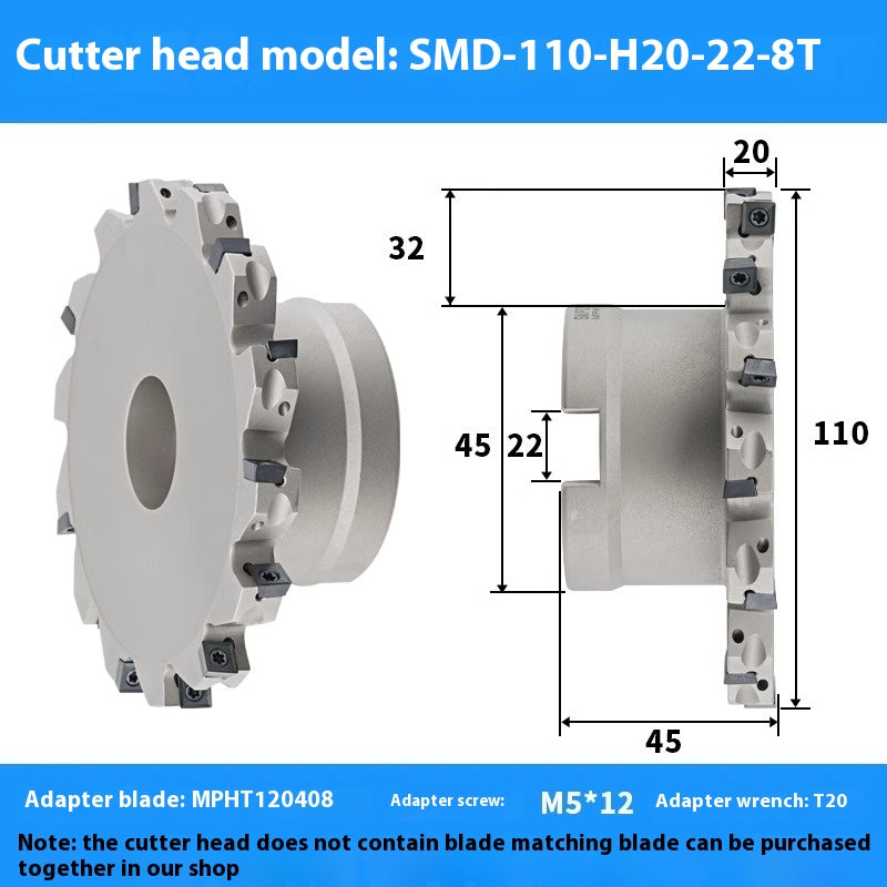 2079-CNC sleeve SMD side and face milling cutterhead CNC indexable chip SMC cutterhead T-slot grooving MPHT06 Shandong Denso Pricision Tools Co.,Ltd.